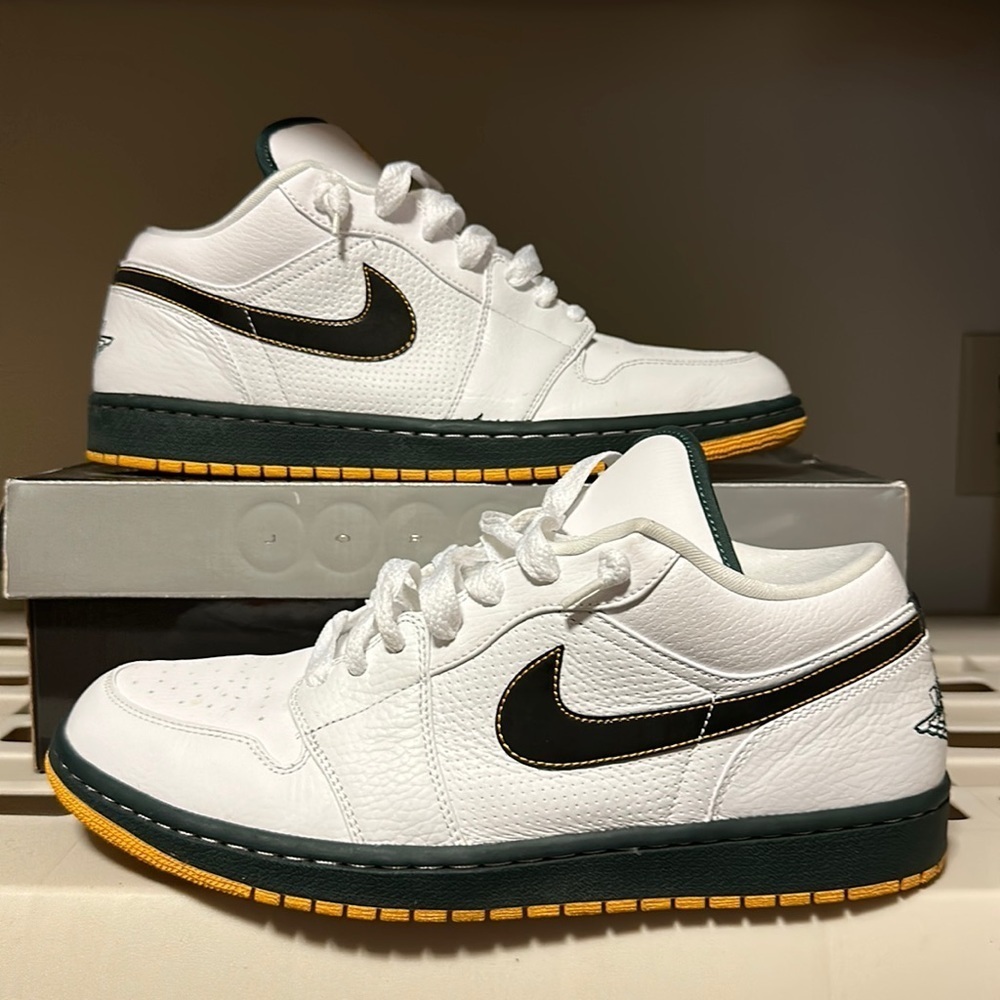 Nike Air Jordan 1 Phat Low Sz 11 Super Sonics six rings 2008 release